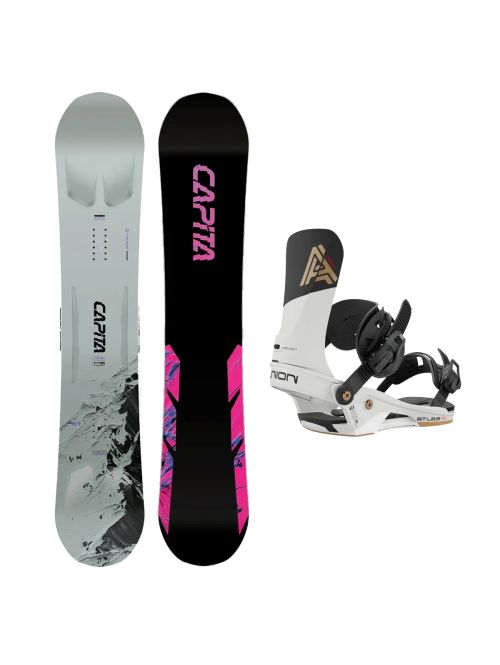 SET Placa Snowboard CAPiTA - MEGA MERCURY 2027 - 157 + Legaturi Snowboard UNION Unisex 2027 ATLAS PRO Stone