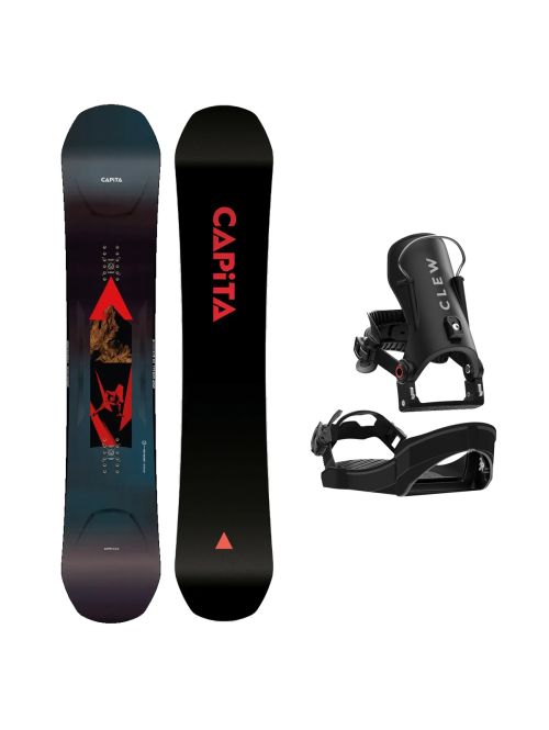SET Placa Snowboard CAPiTA - SUPER D.O.A. 2027 + Legaturi Snowboard CLEW Independence 1.0 2027 - Black