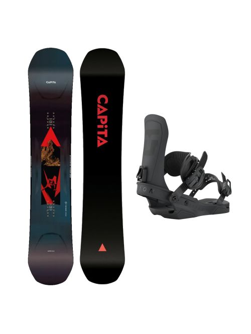 SET Placa Snowboard CAPiTA - SUPER D.O.A. 2027 + Legaturi Snowboard UNION Men's 2027 FORCE TEAM Black
