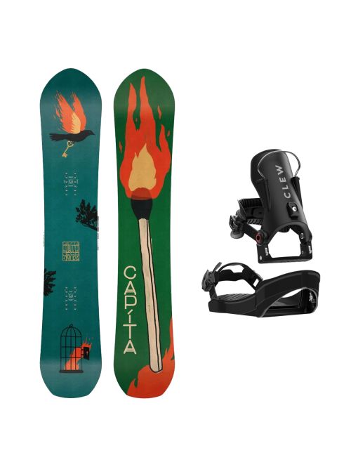 SET Placa Snowboard CAPiTA - THE EQUALIZER 2027 + Legaturi Snowboard CLEW Independence 1.0 2027 - Black