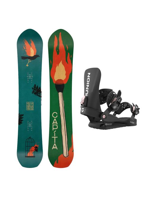 SET Placa Snowboard CAPiTA - THE EQUALIZER 2027 + Legaturi Snowboard UNION Women's 2027 JULIET Black