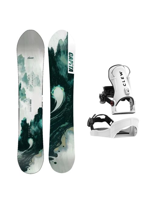 SET Placa Snowboard CAPiTA - THE NAVIGATOR 2027 - 167 + Legaturi Snowboard CLEW Independence 1.0 2027 - White