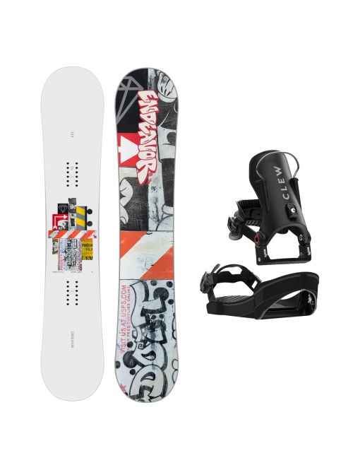 SET Placa Snowboard ENDEAVOR - Live 2026 155 + Legaturi Snowboard CLEW Independence 1.0 2027 - Black
