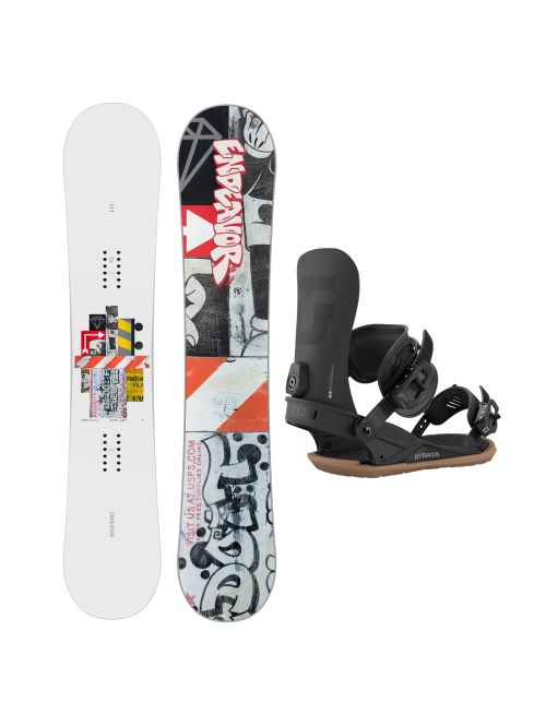 SET Placa Snowboard ENDEAVOR - Live 2026 155 + Legaturi Snowboard UNION Men's 2027 STRATA Black