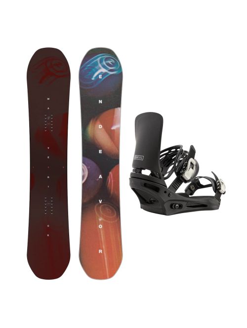 SET Placa Snowboard ENDEAVOR - Maverick 2026 + Legaturi Snowboard BURTON - Men's - CARTEL Black W27