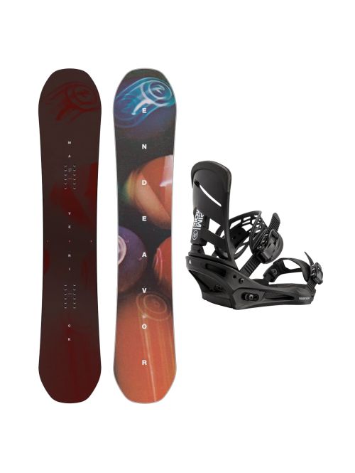 SET Placa Snowboard ENDEAVOR - Maverick 2026 + Legaturi Snowboard BURTON - Men's - MISSION Black W27