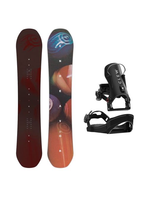 SET Placa Snowboard ENDEAVOR - Maverick 2026 + Legaturi Snowboard CLEW Independence 1.0 2027 - Black