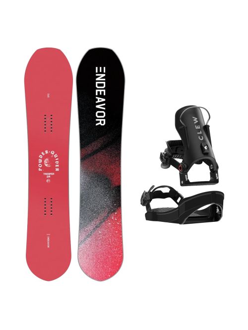 SET Placa Snowboard ENDEAVOR - Trooper PRO 2026 + Legaturi Snowboard CLEW Independence 1.0 2027 - Black