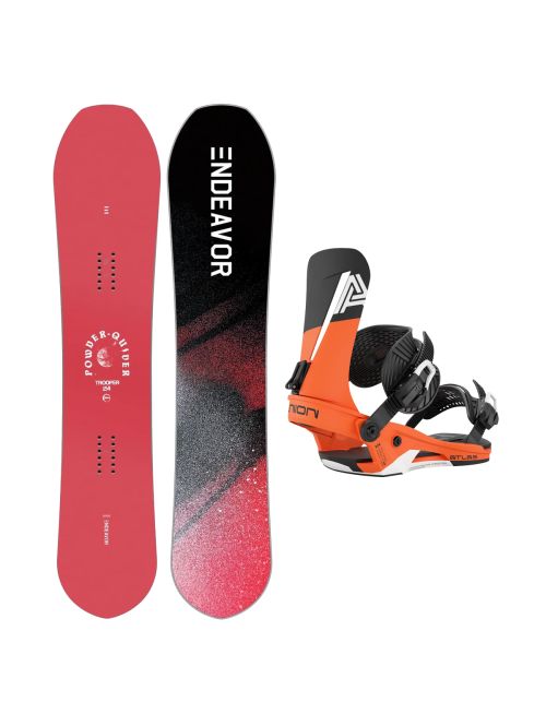 SET Placa Snowboard ENDEAVOR - Trooper PRO 2026 + Legaturi Snowboard UNION Men's 2027 ATLAS Orange