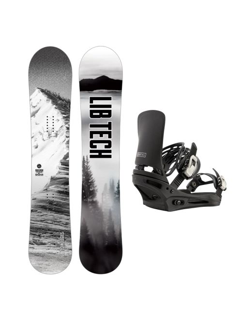 SET Placa Snowboard LIB TECH - COLD BREW 2027 + Legaturi Snowboard BURTON - Men's - CARTEL Black W27