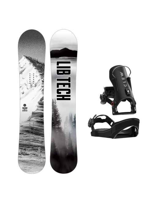 SET Placa Snowboard LIB TECH - COLD BREW 2027 + Legaturi Snowboard CLEW Independence 1.0 2027 - Black