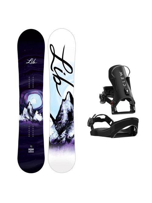 SET Placa Snowboard LIB TECH - CORTADO 2027 + Legaturi Snowboard CLEW Independence 1.0 2027 - Black