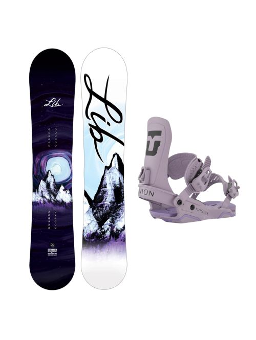 SET Placa Snowboard LIB TECH - CORTADO 2027 + Legaturi Snowboard UNION Women's 2027 TRILOGY Violet