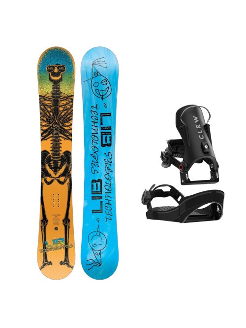 SET Placa Snowboard LIB TECH - DOUGHBOY 2027 - 185 + Legaturi Snowboard CLEW Independence 1.0 2027 - Black