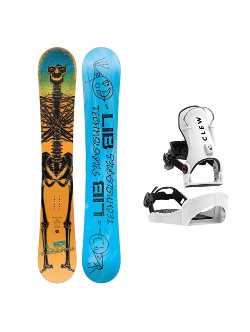 SET Placa Snowboard LIB TECH - DOUGHBOY 2027 - 185 + Legaturi Snowboard CLEW Independence 1.0 2027 - White
