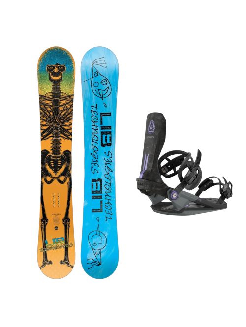 SET Placa Snowboard LIB TECH - DOUGHBOY 2027 - 185 + Legaturi Snowboard UNION Unisex 2027 SOURCE FC Black