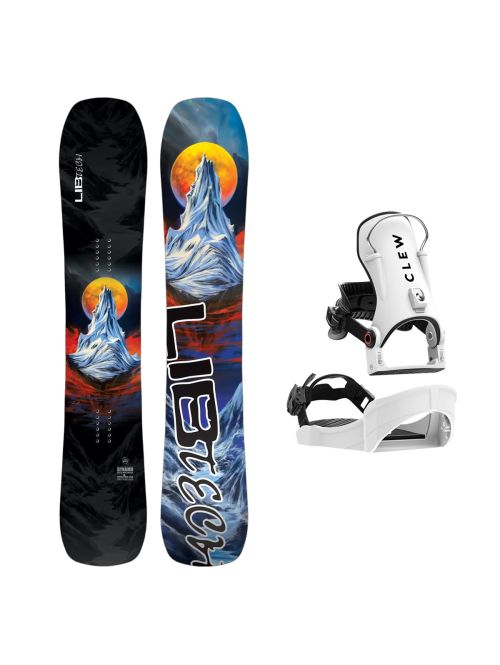 SET Placa Snowboard LIB TECH - DYNAMO 2027 - 159 + Legaturi Snowboard CLEW Independence 1.0 2027 - White