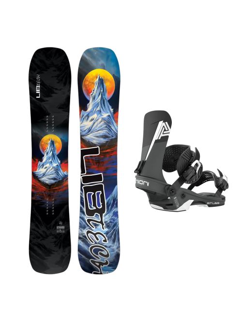 SET Placa Snowboard LIB TECH - DYNAMO 2027 - 159 + Legaturi Snowboard UNION Men's 2027 ATLAS Black