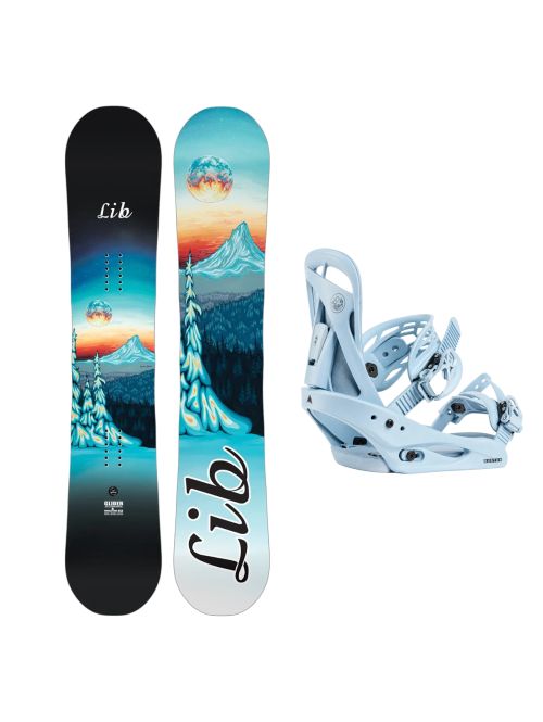 SET Placa Snowboard LIB TECH - GLIDER 2027 + Legaturi Snowboard BURTON - Women's - CITIZEN Airstream Blue W27