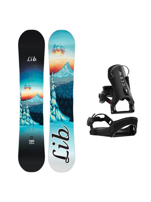 SET Placa Snowboard LIB TECH - GLIDER 2027 + Legaturi Snowboard CLEW Independence 1.0 2027 - Black