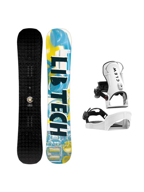 SET Placa Snowboard LIB TECH - LEGITIMIZER 2027 - 154 + Legaturi Snowboard CLEW Independence 1.0 2027 - White