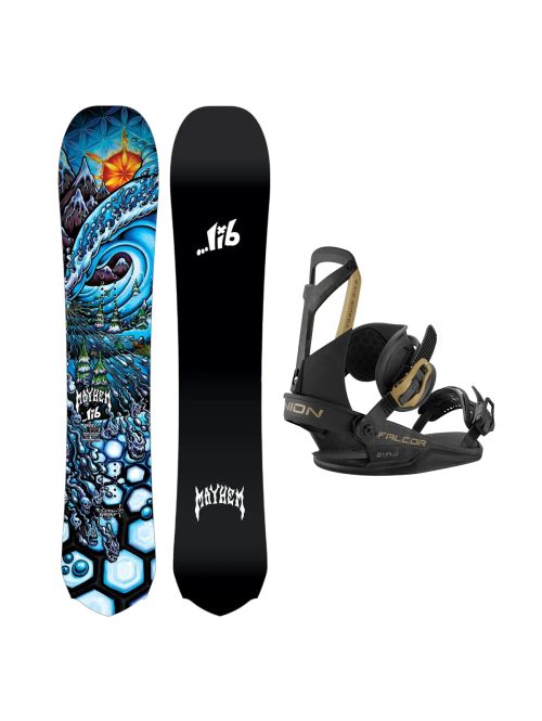 SET Placa Snowboard LIB TECH - MAYHEM ROCKET 2027 - 157.5 + Legaturi Snowboard UNION Unisex 2027 FALCOR Black