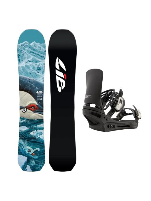 SET Placa Snowboard LIB TECH Orca II 2027 + Legaturi Snowboard BURTON - Men's - CARTEL Black W27