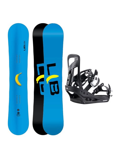 SET Placa Snowboard LIB TECH - SKATE BANANA 2027 + Legaturi Snowboard BURTON - Men's - FREESTYLE Black W27