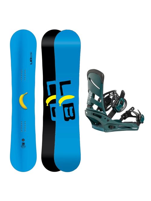 SET Placa Snowboard LIB TECH - SKATE BANANA 2027 + Legaturi Snowboard BURTON - Men's - MISSION Atlantic Teal W27
