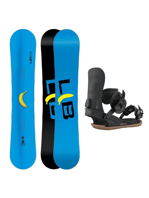 SET Placa Snowboard LIB TECH - SKATE BANANA 2027 + Legaturi Snowboard UNION Men's 2027 STRATA Black