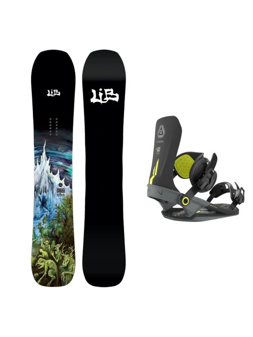 SET Placa Snowboard LIB TECH - SKUNK APE CAMBER 2027 + Legaturi Snowboard UNION Unisex 2027 SOURCE PRO TH Black