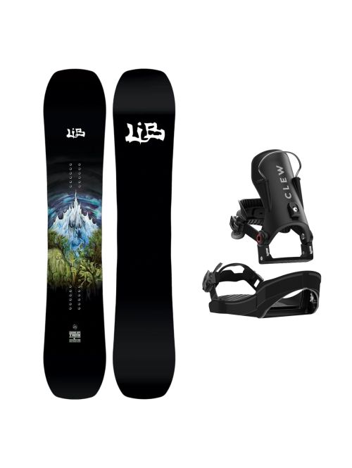 SET Placa Snowboard LIB TECH - SKUNK APE TWIN 2027 - 166W + Legaturi Snowboard CLEW Independence 1.0 2027 - Black