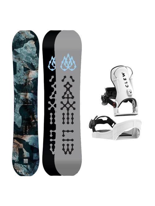 SET Placa Snowboard LIB TECH - T.RICE PRO 2027 + Legaturi Snowboard CLEW Independence 1.0 2027 - White