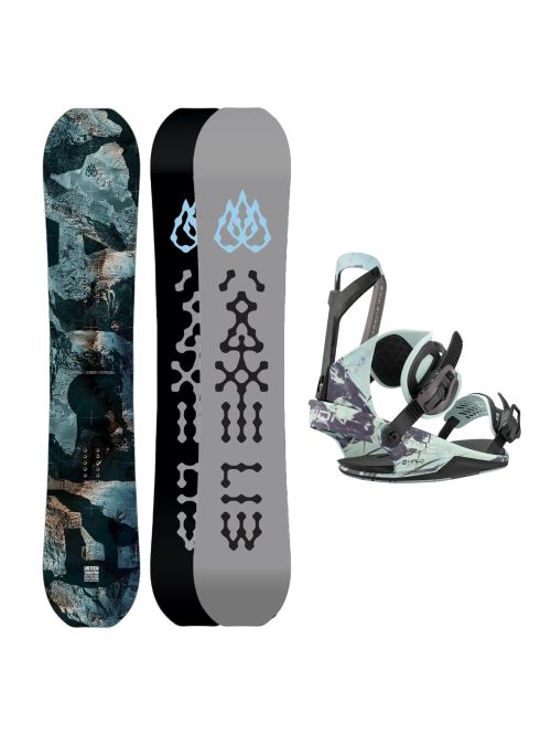 SET Placa Snowboard LIB TECH - T.RICE PRO 2027 + Legaturi Snowboard UNION Unisex 2027 FALCOR Glacier Shadow