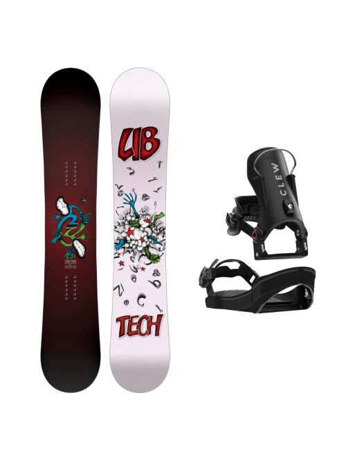 SET Placa Snowboard LIB TECH - TWO TIME 2027 - 146 + Legaturi Snowboard CLEW Independence 1.0 2027 - Black
