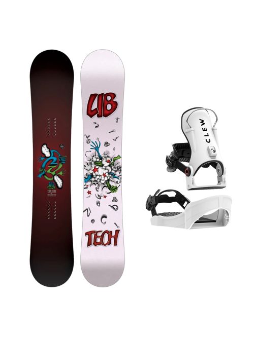 SET Placa Snowboard LIB TECH - TWO TIME 2027 - 146 + Legaturi Snowboard CLEW Independence 1.0 2027 - White