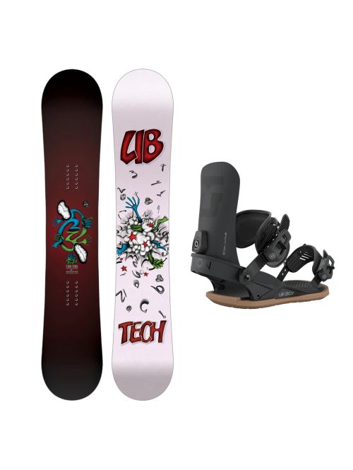SET Placa Snowboard LIB TECH - TWO TIME 2027 - 146 + Legaturi Snowboard UNION Women's 2027 LEGACY Black