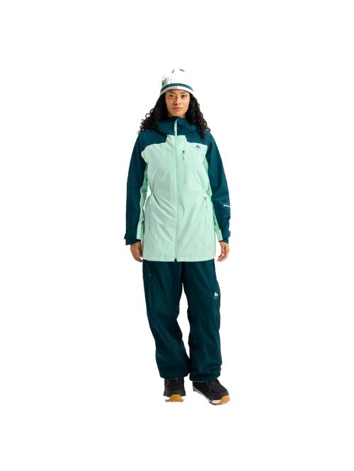 SET Geaca Snowboard BURTON -Women's - Reserve 2L - Atlantic Teal/Spring Frost L + Salopeta Snowboard BURTON -Women's - Reserve 2L - Atlantic Teal/Spring Frost L