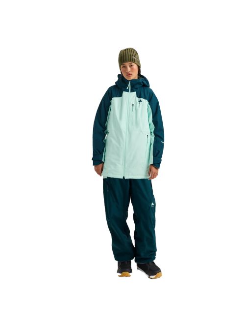 SET Geaca Snowboard BURTON - Women's - Reserve 2L Insulated - Atlantic Teal/Spring Frost M + Salopeta Snowboard BURTON - Women's - Reserve 2L - Atlantic Teal/Spring Frost M