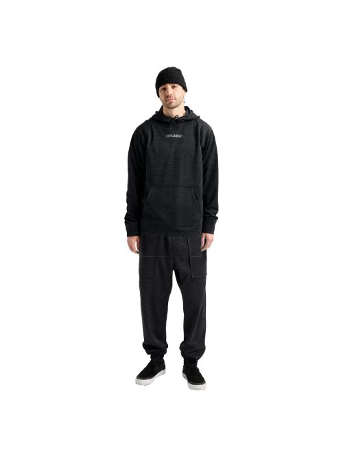 SET Hanorac BURTON - Men's - Oak Pullover Hoodie - True Black Heather + Pantaloni BURTON - Oak Fleece - True Black Heather