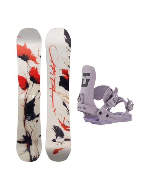 SET Placa Snowboard CAPiTA - BIRDS OF A FEATHER 2027 + Legaturi Snowboard UNION Women's 2027 TRILOGY Violet
