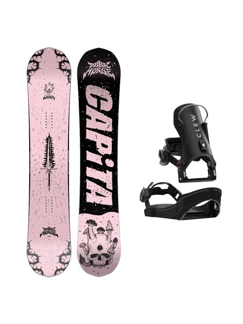 SET Placa Snowboard CAPiTA - DARK HORSE 2027 + Legaturi Snowboard CLEW Independence 1.0 2027 - Black