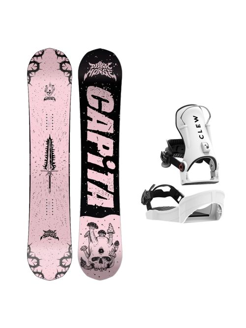 SET Placa Snowboard CAPiTA - DARK HORSE 2027 + Legaturi Snowboard CLEW Independence 1.0 2027 - White