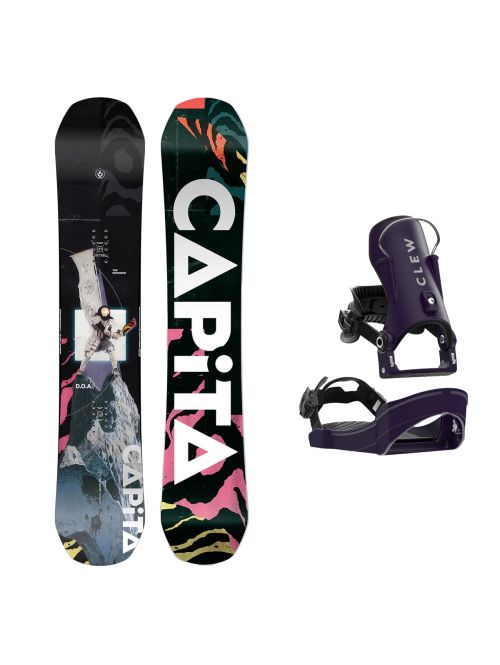 SET Placa Snowboard CAPiTA D.O.A. 2026 150 x Legaturi Snowboard CLEW Independence 1.0 2027 Purple