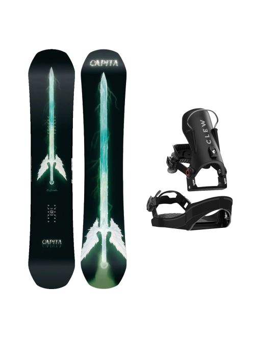 SET Placa Snowboard CAPiTA - MIA BROOKES PRO 2027 - 146 + Legaturi Snowboard CLEW Independence 1.0 2027 - Black