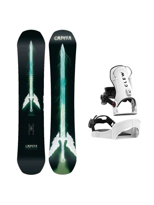 SET Placa Snowboard CAPiTA - MIA BROOKES PRO 2027 - 146 + Legaturi Snowboard CLEW Independence 1.0 2027 - White