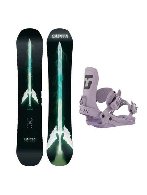 SET Placa Snowboard CAPiTA - MIA BROOKES PRO 2027 - 146 + Legaturi Snowboard UNION Women's 2027 TRILOGY Violet