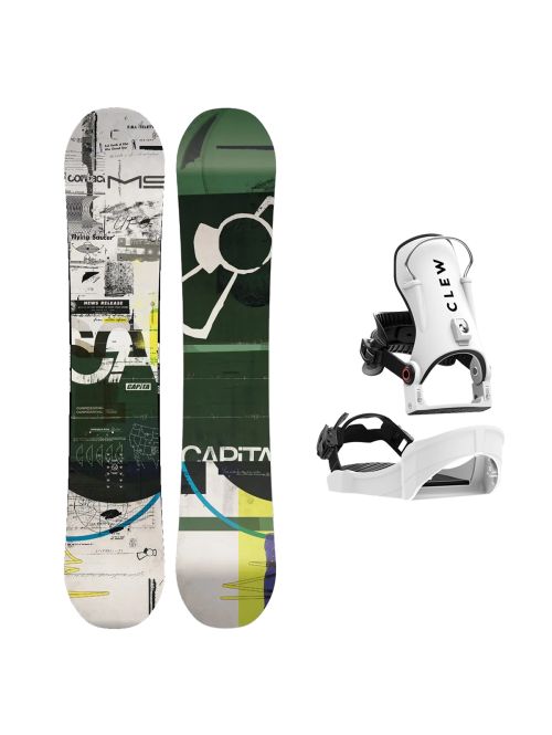 SET Placa Snowboard CAPiTA - OUTERSPACE LIVING WIDE 2027 + Legaturi Snowboard CLEW Independence 1.0 2027 - White