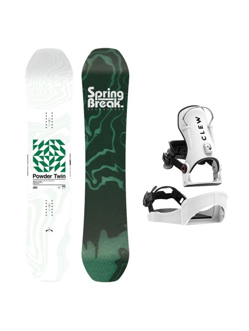SET Placa Snowboard CAPiTA - SB POWDER TWIN 2027 - 156 + Legaturi Snowboard CLEW Independence 1.0 2027 - White