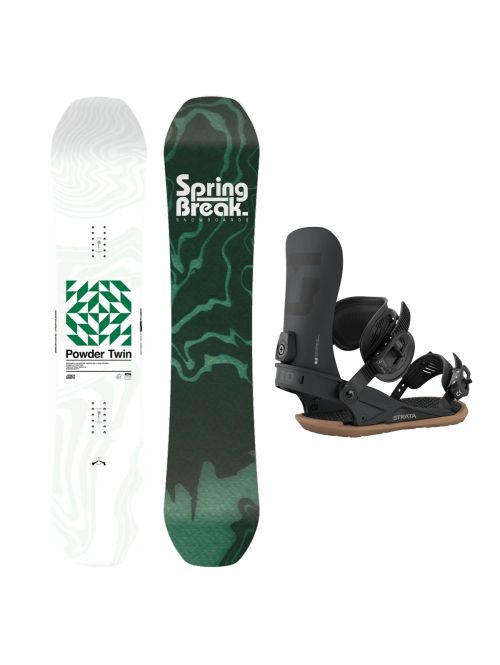 SET Placa Snowboard CAPiTA - SB POWDER TWIN 2027 - 156 + Legaturi Snowboard UNION Men's 2027 STRATA Black